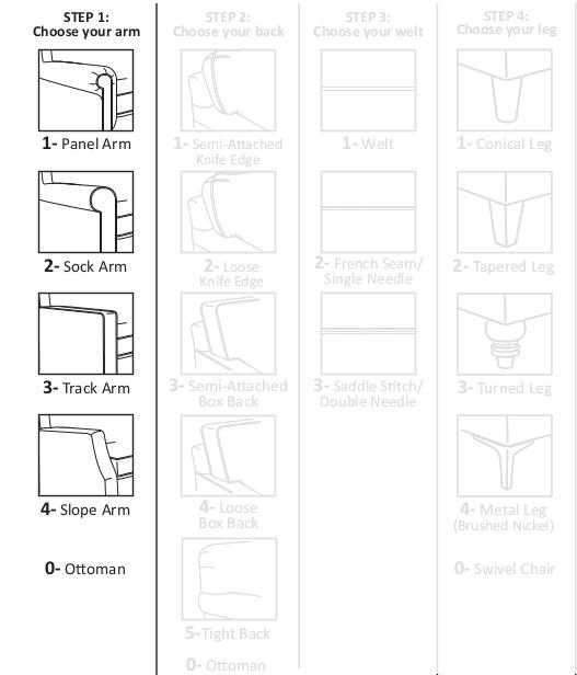 Craftmaster M9 Custom - Design Options M9333150 Customizable Sofa With